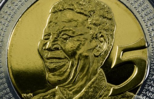 2008 Nelson Mandela 90th Birthday bi-metallic 5 Rand Coin