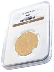 NGC Graded Coin in Edgeview Holder